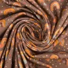 Jersey Stoff Digitaldruck Aquarell Regebogen Punkte Herzen braun orange 1,4m Breite