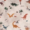 Jersey Stoff Digitaldruck Dinos Vulkan Palmen beige braun 1,45m Breite