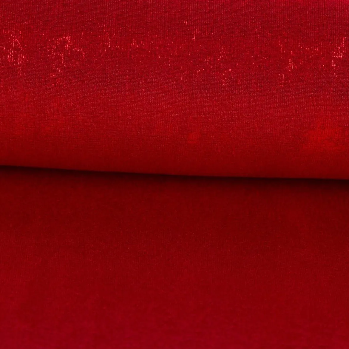 Jersey Stoff Glitzer Slinky Bijoux Foil rot 1,45m Breite