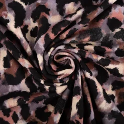 Jersey Stoff Leo schwarz lila – Baumwolljersey Poppy Fabrics 1,48m