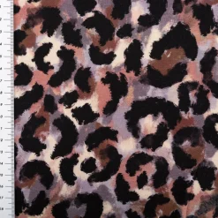 Jersey Stoff Leo schwarz lila – Baumwolljersey Poppy Fabrics 1,48m