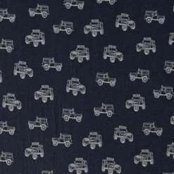 Jersey Stoff Melange Cars Monstertrucks dunkelblau meliert 1,48m Breite