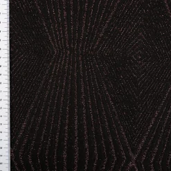 Jersey Stoff Metallic geometrisch schwarz rosegold 160cm Breite