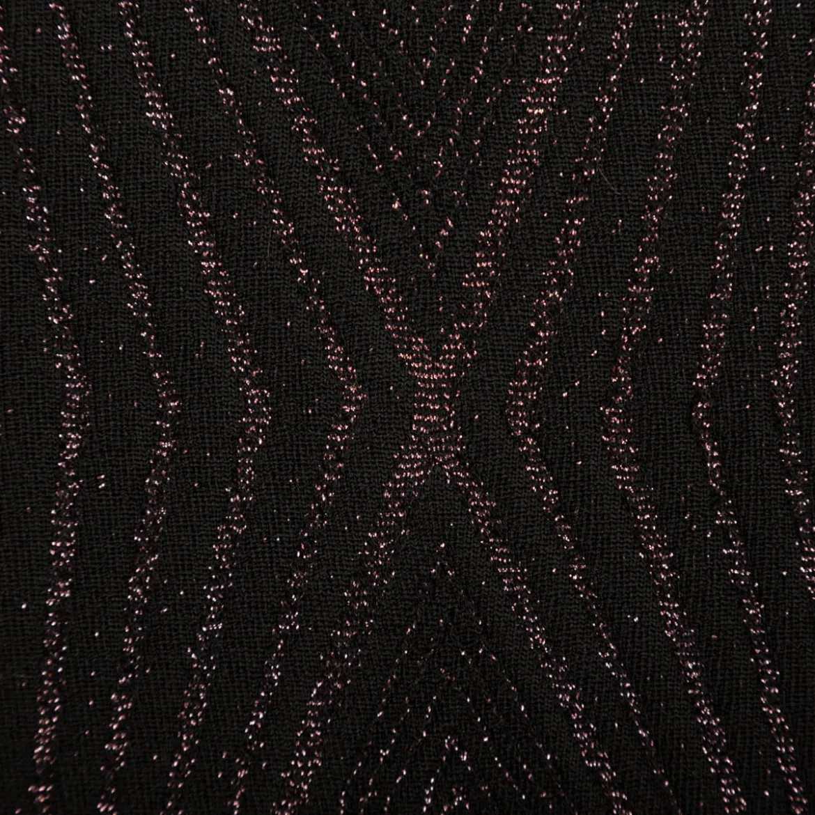 Jersey Stoff Metallic geometrisch schwarz rosegold 160cm Breite