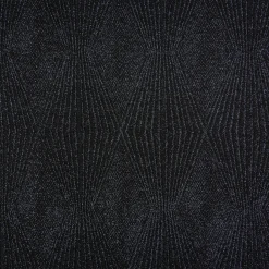 Jersey Stoff Metallic geometrisch schwarz silber 160cm Breite