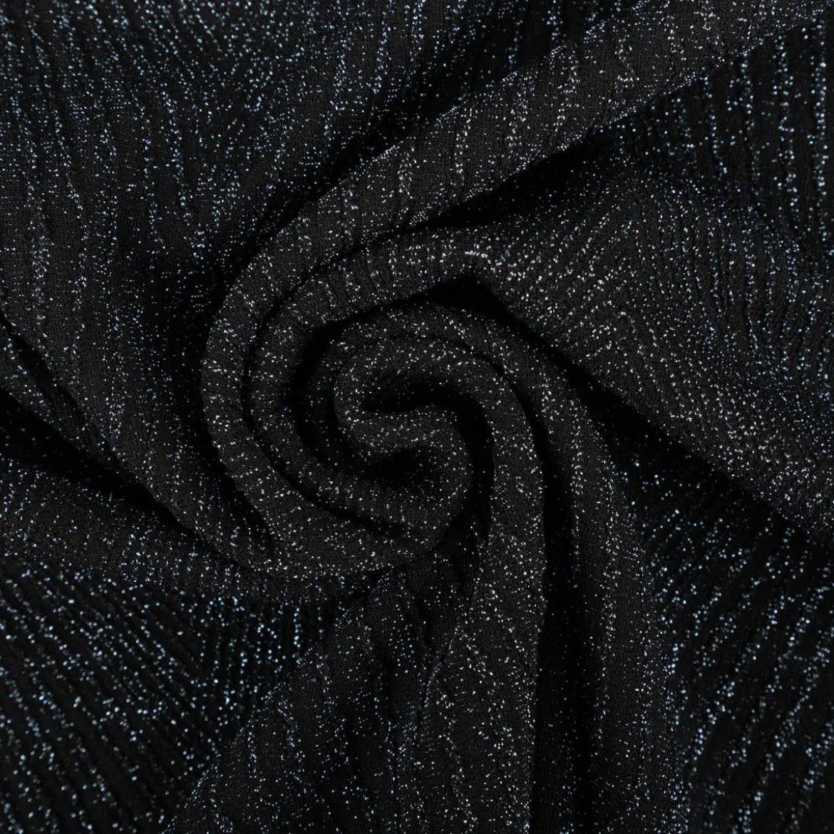 Jersey Stoff Metallic geometrisch schwarz silber 160cm Breite
