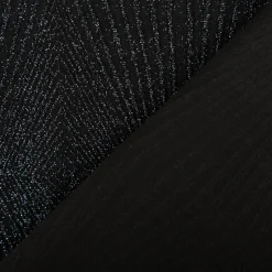 Jersey Stoff Metallic geometrisch schwarz silber 160cm Breite