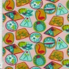 Jersey Stoff Palm Springs Flamingo rosa