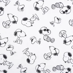 Jersey Stoff Peanuts Snoopy weiß Baumwolljersey 200g/qm 152cm Breite