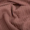 Jersey Stoff Ripp-Jacquard Baumwolle Streifen mauve 1,35m Breite