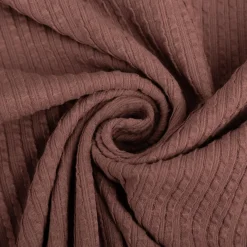 Jersey Stoff Ripp-Jacquard Baumwolle Streifen mauve 1,35m Breite