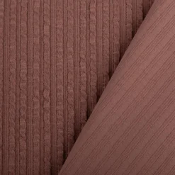 Jersey Stoff Ripp-Jacquard Baumwolle Streifen mauve 1,35m Breite
