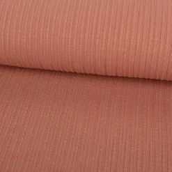Jersey Stoff Ripp-Jacquard Baumwolle Streifen rosa 1,35m Breite