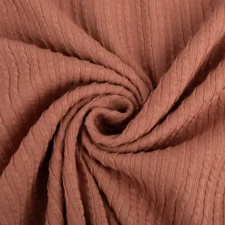 Jersey Stoff Ripp-Jacquard Baumwolle Streifen rosa 1,35m Breite