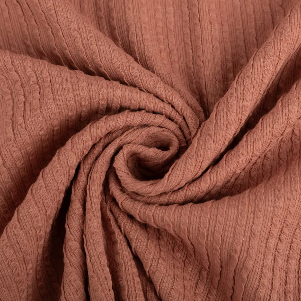 Jersey Stoff Ripp-Jacquard Baumwolle Streifen rosa 1,35m Breite