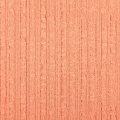 Jersey Stoff Ripp-Jacquard Baumwolle Streifen coral 1,35m Breite