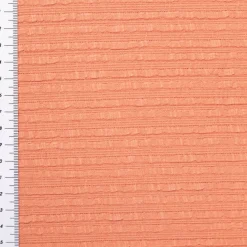 Jersey Stoff Ripp-Jacquard Baumwolle Streifen coral 1,35m Breite