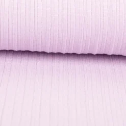 Jersey Stoff Ripp-Jacquard Baumwolle Streifen lila 1,35m Breite