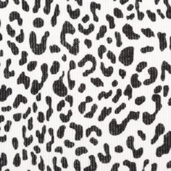 Jersey Stoff Rippjersey Baumwolle Leo beige schwarz 1,20m Breite