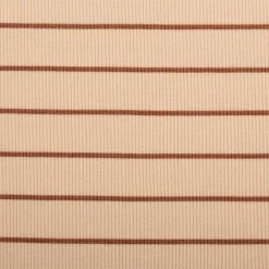 Jersey Stoff Rippjersey Baumwolle Streifen hellbeige braun 1,20m Breite