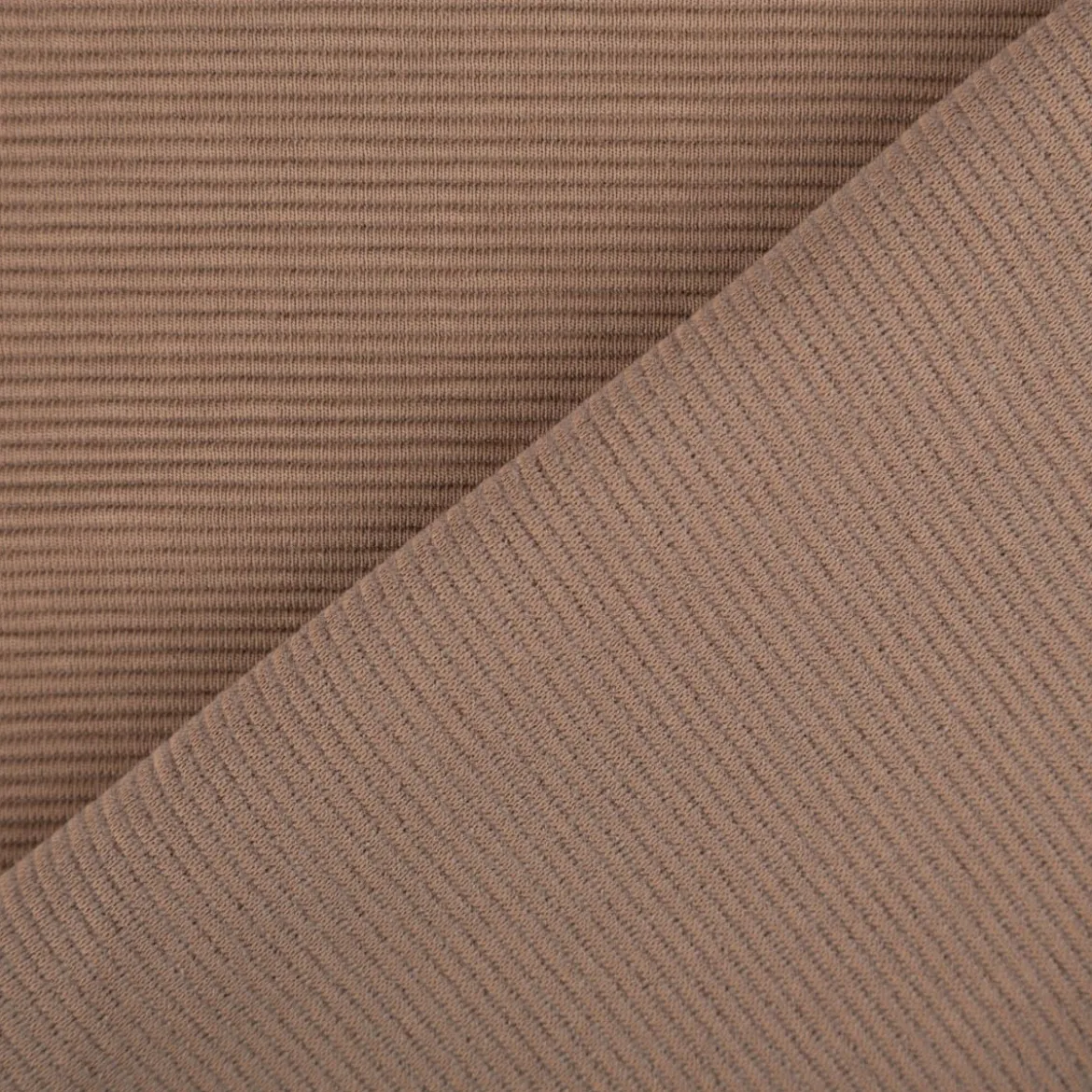 Jersey Stoff Rippjersey Ottoman uni Braun-Taupe 1,50m Breite