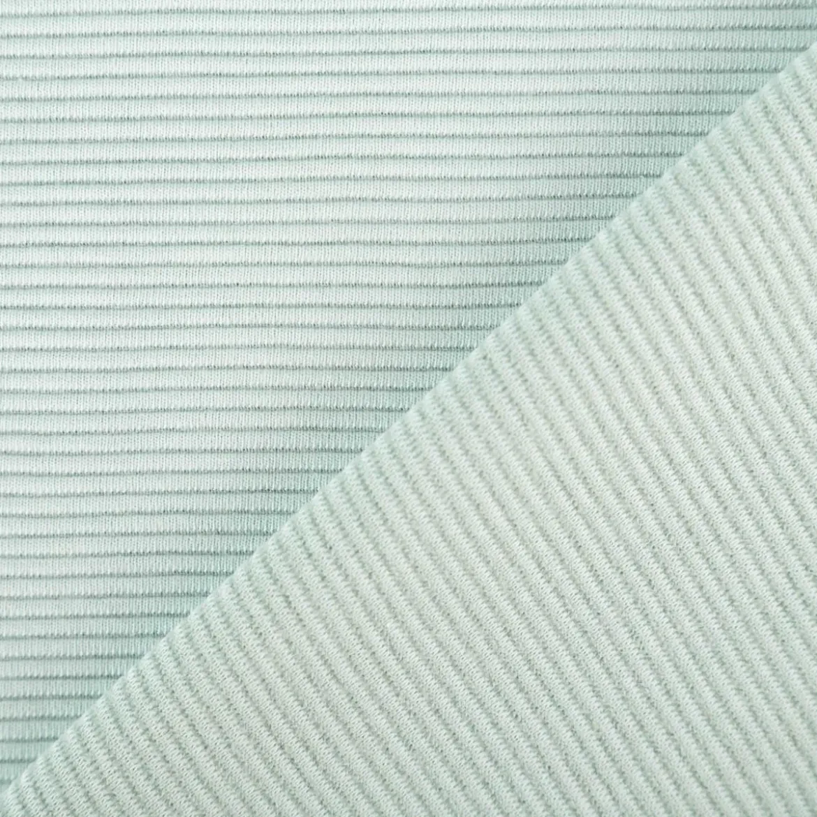 Jersey Stoff Rippjersey Ottoman uni eisblau 1,50m Breite