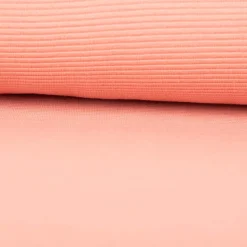 Jersey Stoff Rippjersey Ottoman uni coral 1,50m Breite