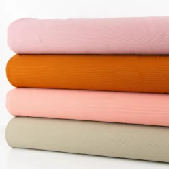 Jersey Stoff Rippjersey Ottoman uni coral 1,50m Breite