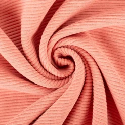 Jersey Stoff Rippjersey Ottoman uni coral 1,50m Breite