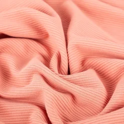 Jersey Stoff Rippjersey Ottoman uni coral 1,50m Breite