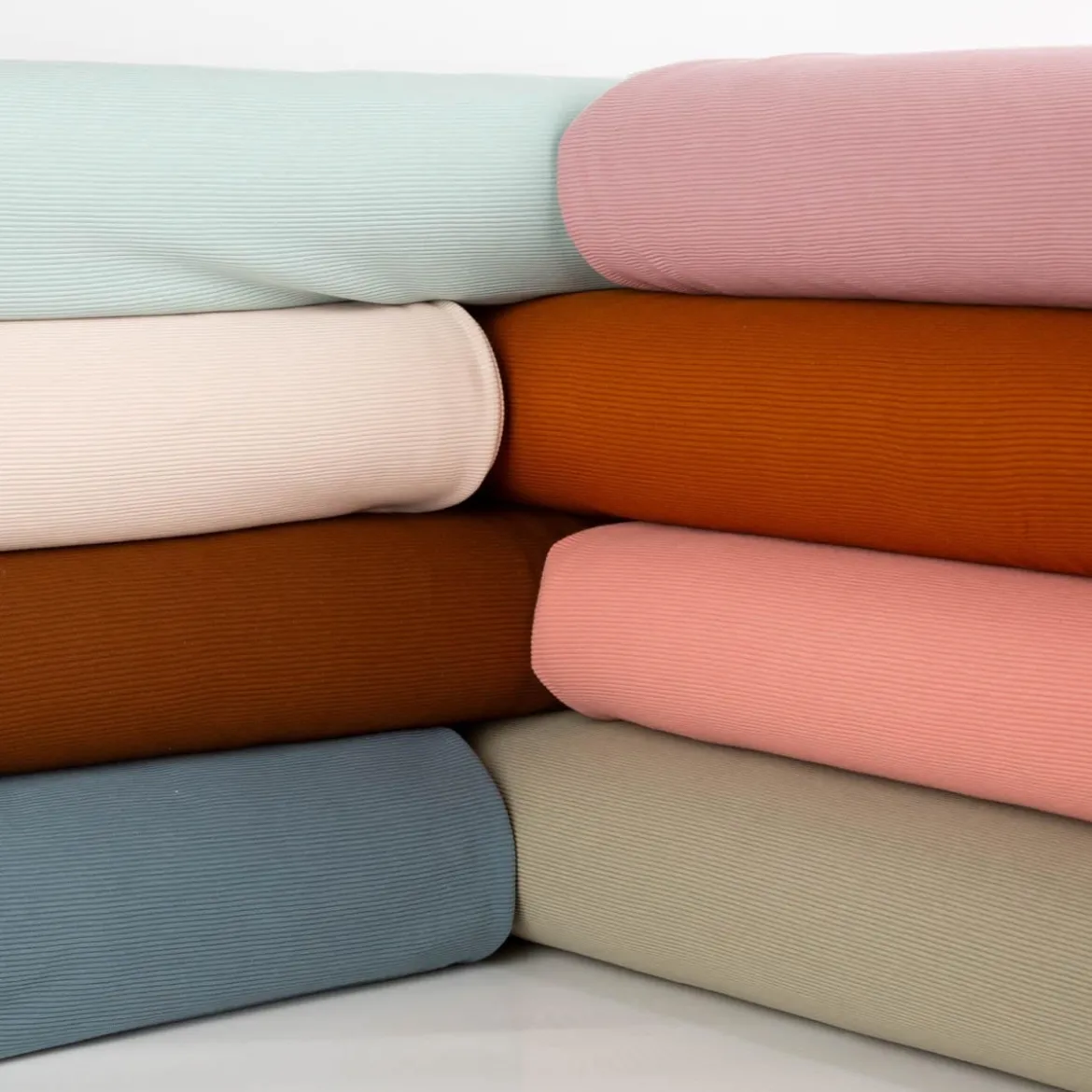 Jersey Stoff Rippjersey Ottoman uni olivgrün 1,50m Breite