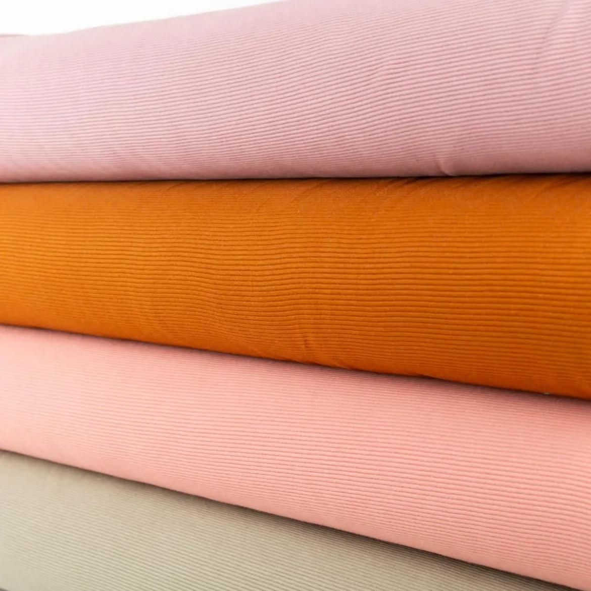 Jersey Stoff Rippjersey Ottoman uni olivgrün 1,50m Breite