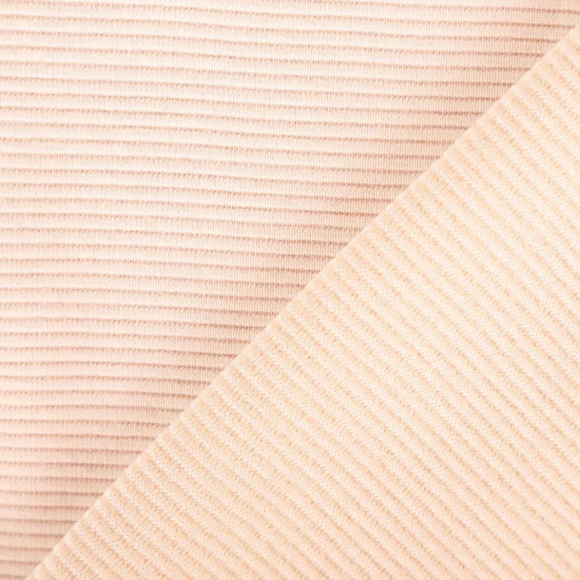 Jersey Stoff Rippjersey Ottoman uni beige 1,50m Breite