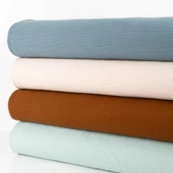Jersey Stoff Rippjersey Ottoman uni Braun 1,50m Breite