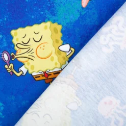 Jersey Stoff Sponge Bob blau Baumwolljersey 200g/qm 152cm Breite