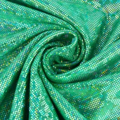 Jerseystoff Stretch Jersey Glitzer holografisch einfarbig grün 1,5m Breite