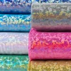 Jerseystoff Stretch Jersey Glitzer holografisch einfarbig pink 1,5m Breite