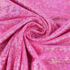 Jerseystoff Stretch Jersey Glitzer holografisch einfarbig pink 1,5m Breite