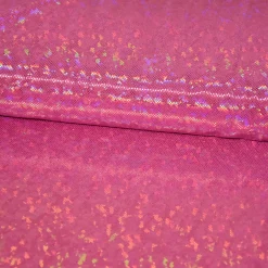 Jerseystoff Stretch Jersey Glitzer holografisch einfarbig pink 1,5m Breite