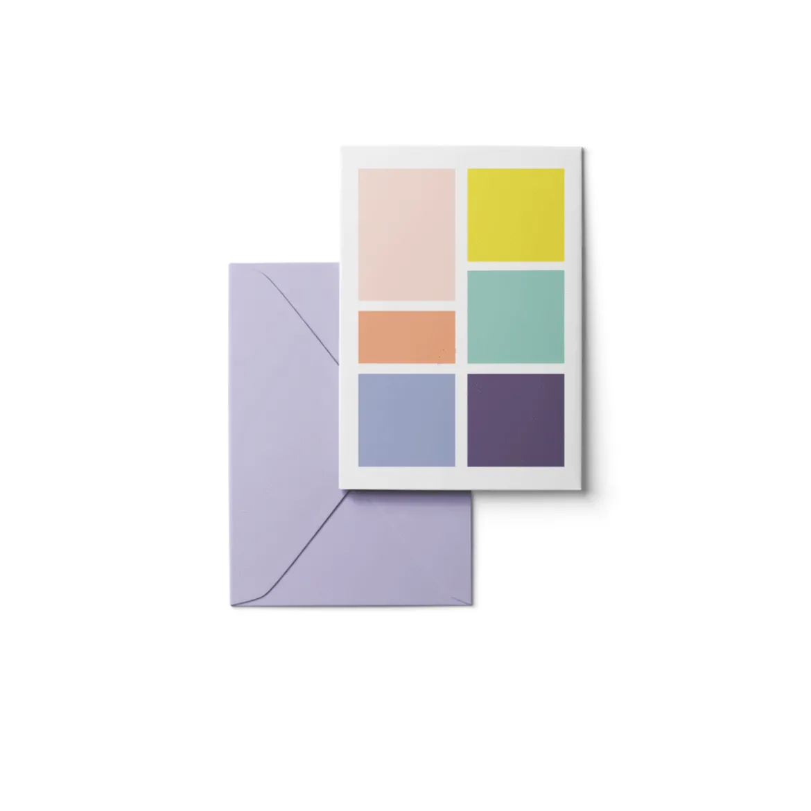 Karten Design Fabrik Doppelkarte DECOLLAGE weiß bunt 11x15,5cm