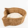 Katzenkorb handgewebt mit Kissen 44×50×18 cm von Boltze – gemütlicher Rückzugsort für Katzen