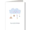 KEITCARDS Doppelkarte Hallo kleines Wunder Wolke mit Umschlag 10,5x14,7cm