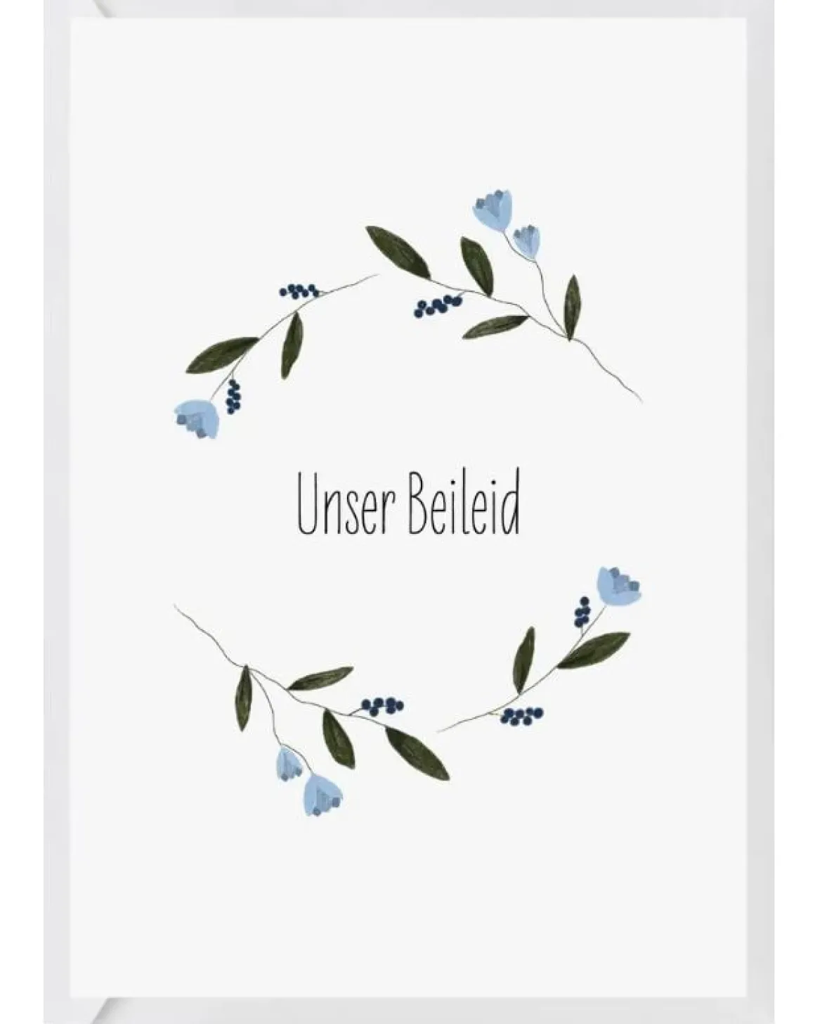 KEITCARDS Doppelkarte Unser Beileid 10,5x14,7cm