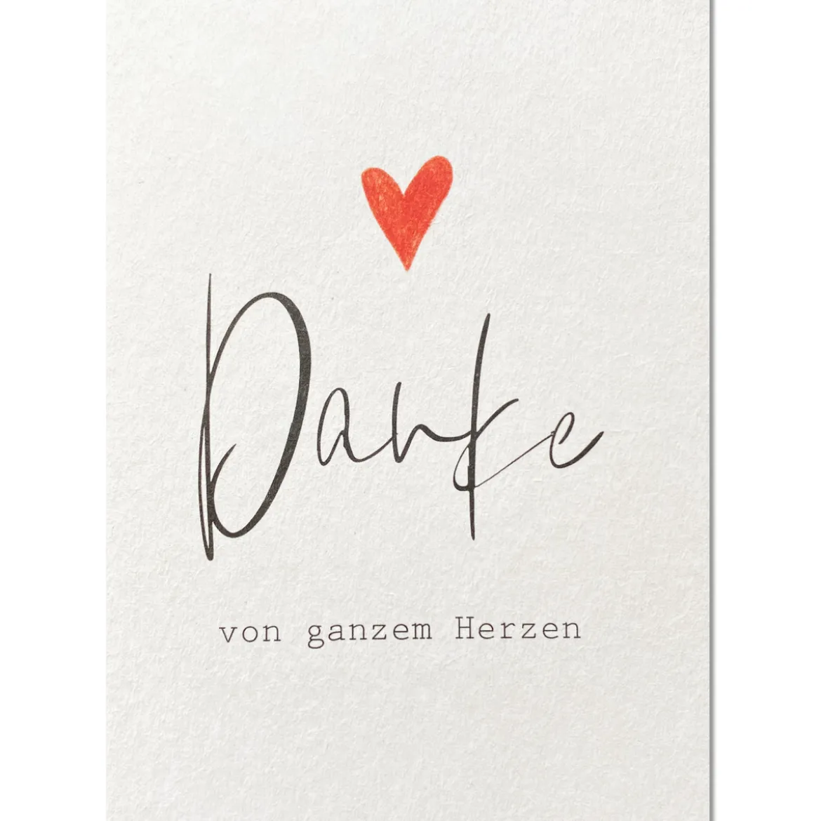 KEITCARDS Postkarte Danke von ganzem Herzen 10,5x14,7cm