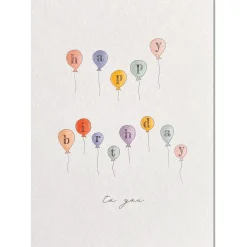 KEITCARDS Postkarte Happy Birthday Luftballons 10,5x14,7cm
