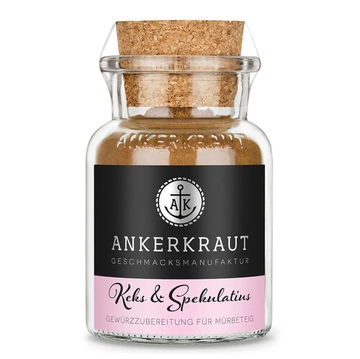 Keks & Spekulatius Gewürzmischung im Glas 60g mit Korkdeckel von Ankerkraut