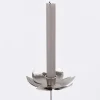 Kerzenhalter Blume für Stabkerzen Metall silberfarben 12cm