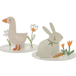 Kerzenhalter Hase oder Gans Metall 10cm von Boltze