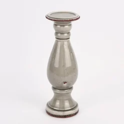 Kerzenständer Kerzenhalter Vintage Keramik grau groß 35x12cm