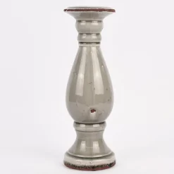 Kerzenständer Kerzenhalter Vintage Keramik grau groß 35x12cm